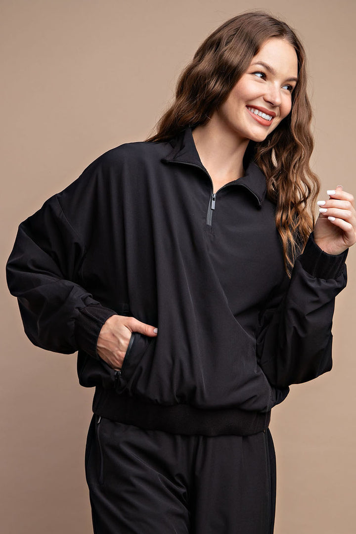 The Rae Fleece Quarter Zip Pullover