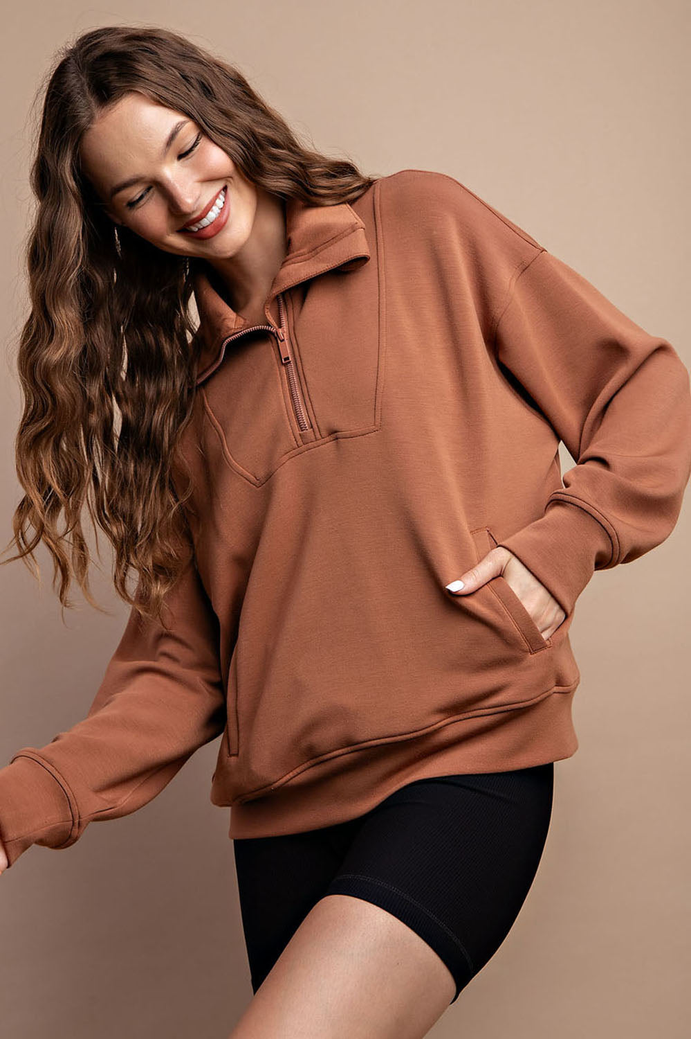 The Rae Modal Quarter Zip Pullover