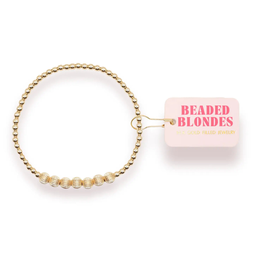 Beaded Blondes Lucky Fluted Bracelet