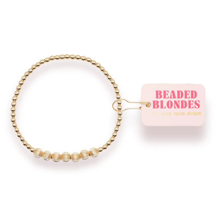 Beaded Blondes Lucky Fluted Bracelet