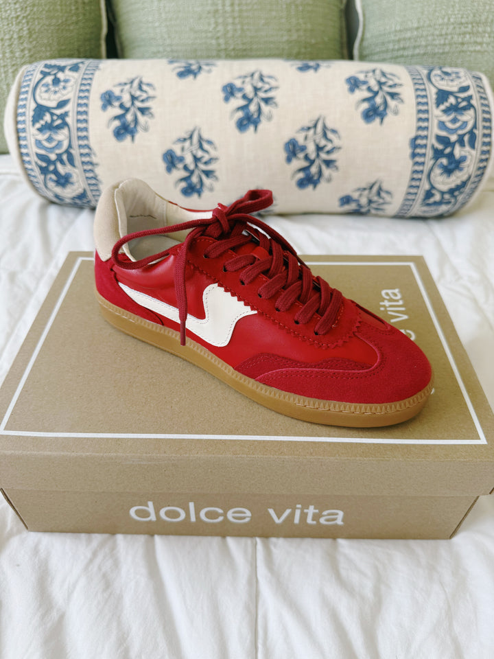 Dolce Vita Notice Sneakers - Crimson Suede