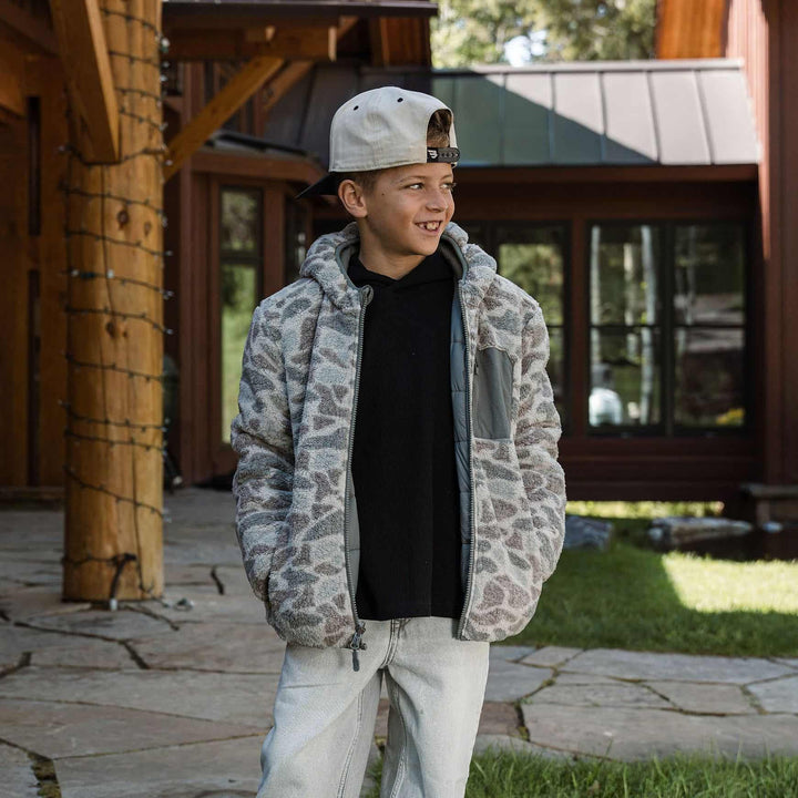 Burlebo Youth Mountain Fleece Reversible Hoodie Jacket