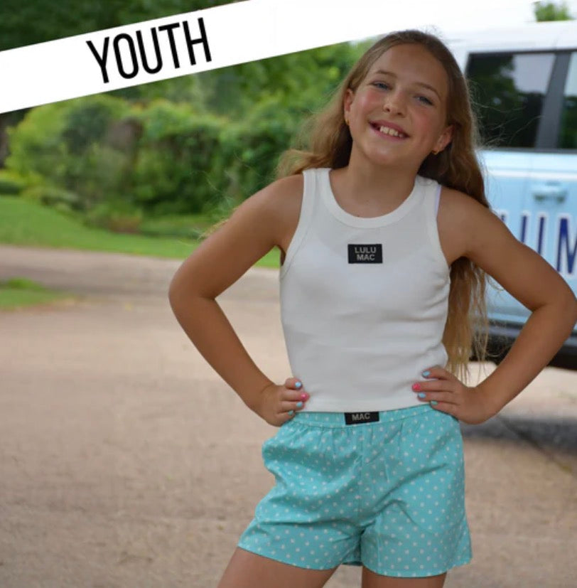 BR Lulu Mac Youth Mini Polka Dot Boxer Shorts