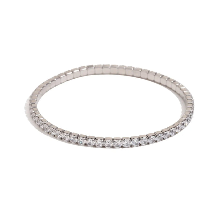 HJ 3mm Gold Stretchy Tennis Bracelet