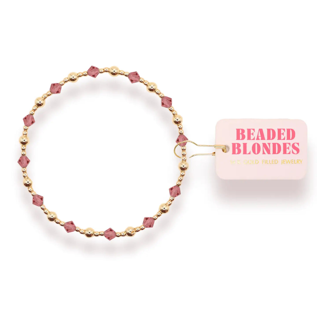 Beaded Blondes Pink June Bracelet