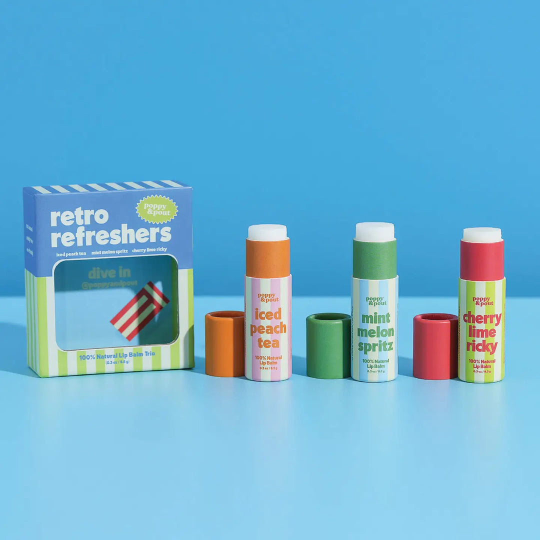 Poppy & Pout Retro Refreshers Lip Balm Trio