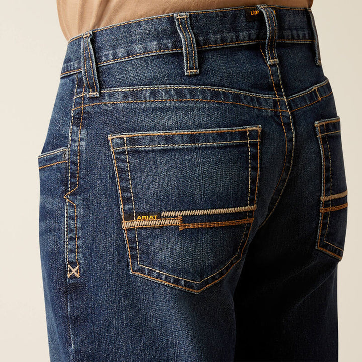 Ariat Men's Rebar M4 Relaxed Rail Boot Cut Jean