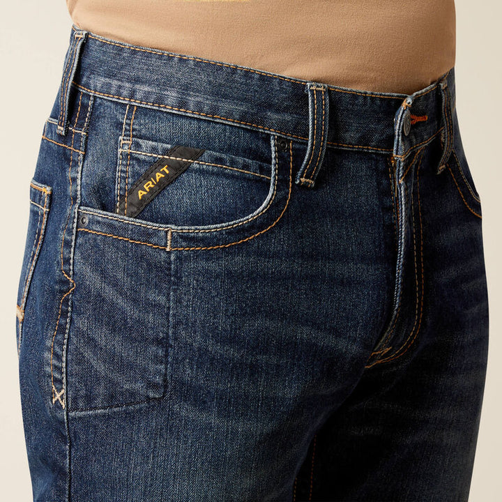 Ariat Men's Rebar M4 Relaxed Rail Boot Cut Jean