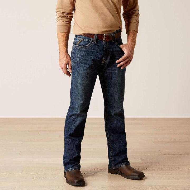 Ariat Men's Rebar M4 Relaxed Rail Boot Cut Jean