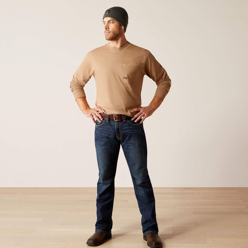 Ariat Men's Rebar M4 Relaxed Rail Boot Cut Jean
