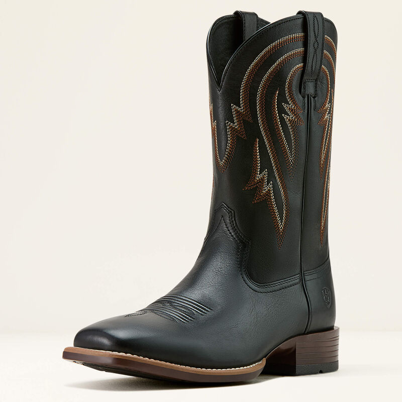 Ariat Men's Plano Supple Black Leather Western Boots