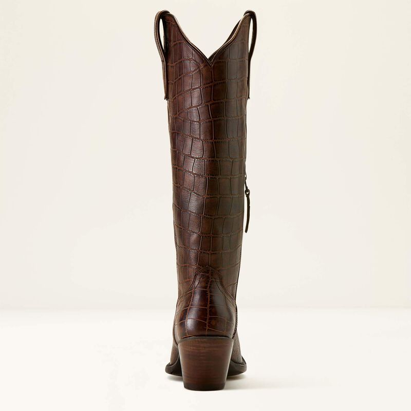 Ariat Women's Casanova Western Boot - Luxe Espresso Croc Print