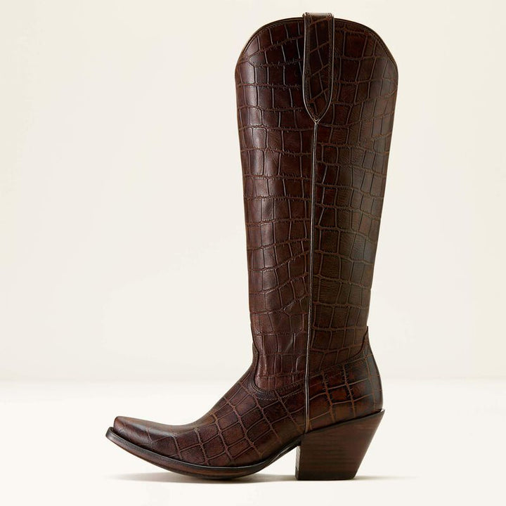 Ariat Women's Casanova Western Boot - Luxe Espresso Croc Print