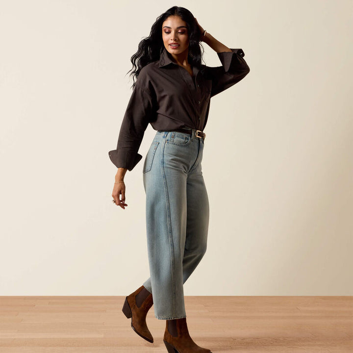 Ariat Women's Ultra High Rise Jazmine Barrel Jeans