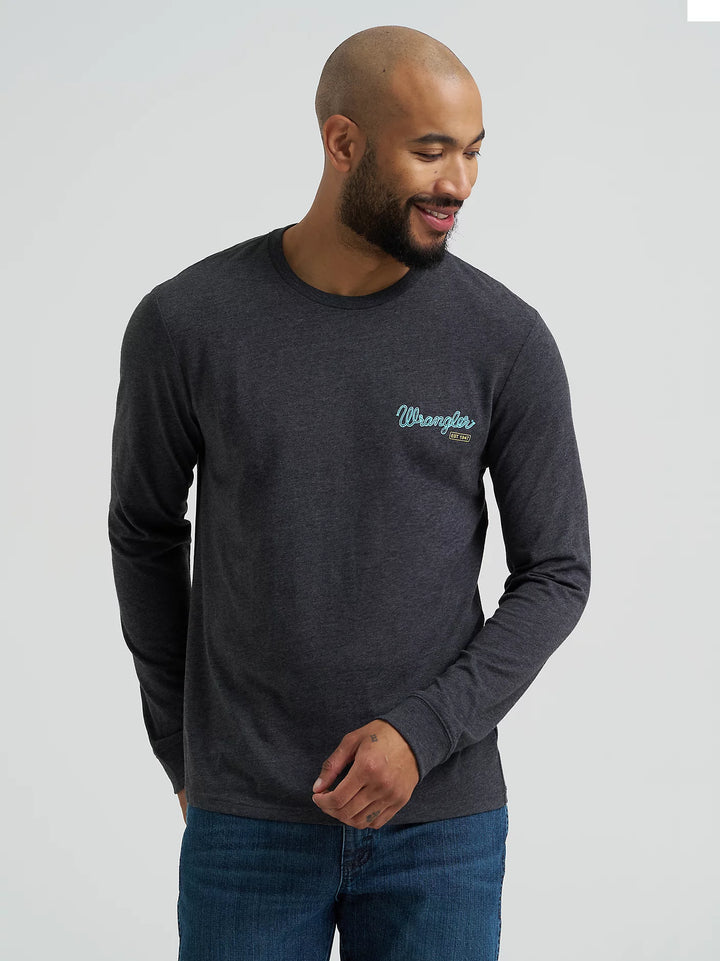 Wrangler Men's Long Live Cowboys LS Tee