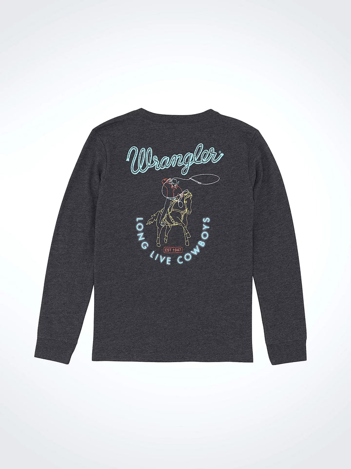 Wrangler Boys Long Live Cowboys LS Tee