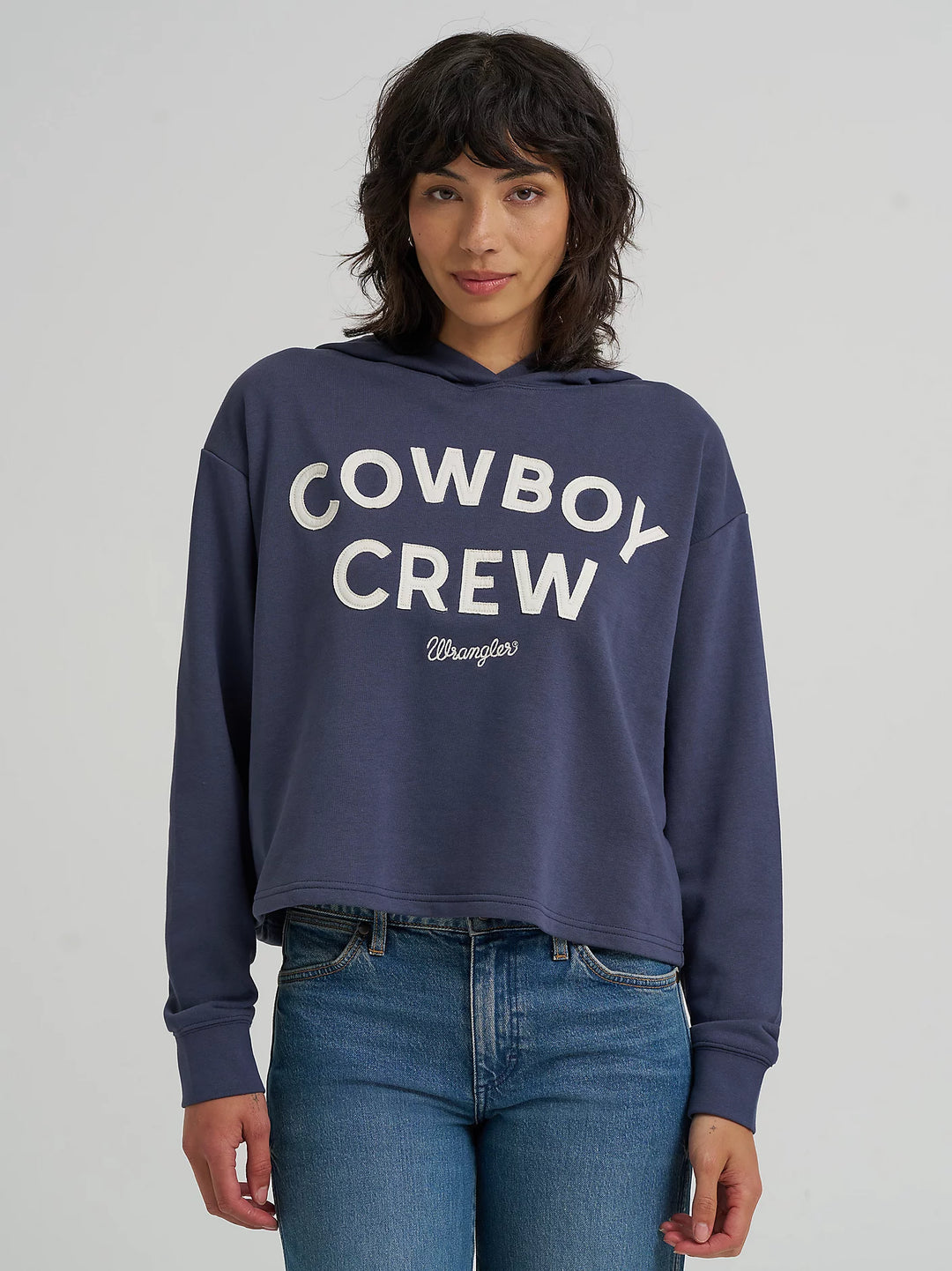 Wrangler Women's Cropped Cowboy Crew Hoodie