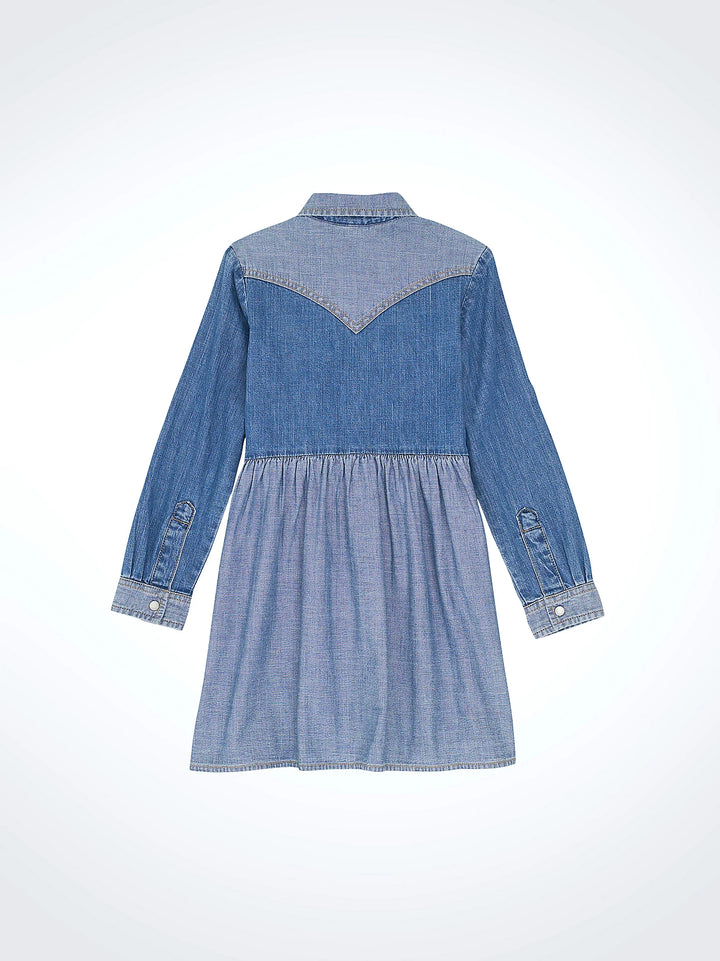 Wrangler Girl's LS Western Denim Dress