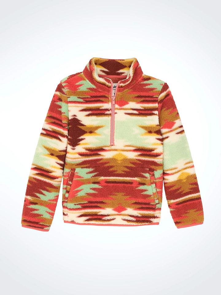 BR Wrangler Girl's Southwest Sherpa Pullover