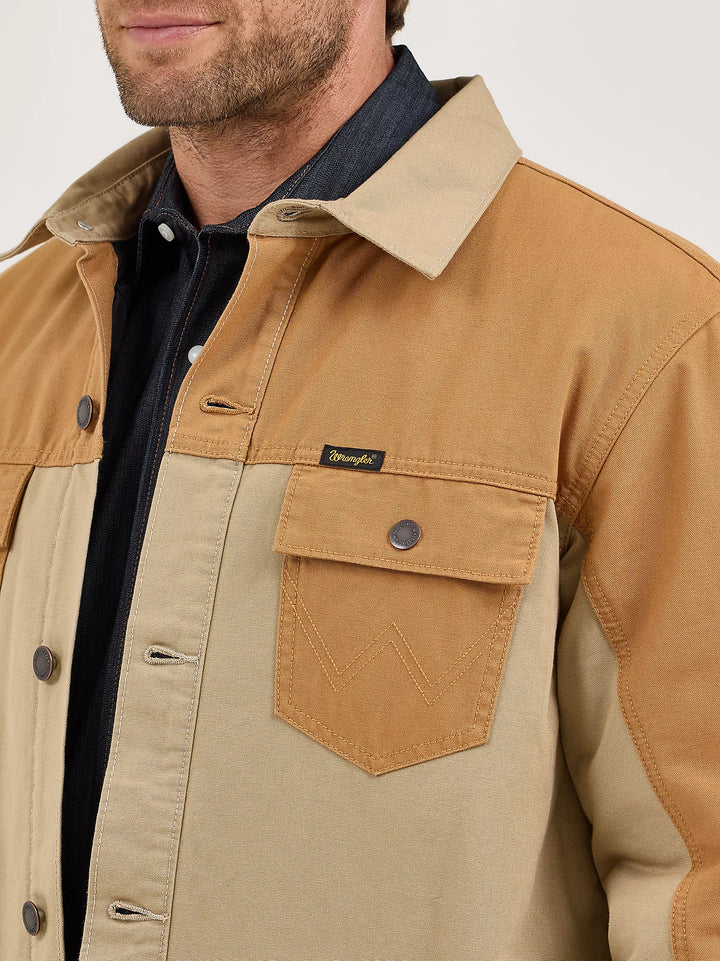 Wrangler Men's Mixed Canvas Chore Jacket