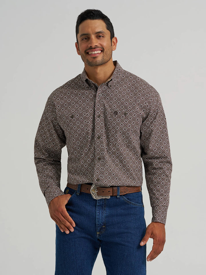 Wrangler Men's Two Pocket LS Shirt - George Strait Collection