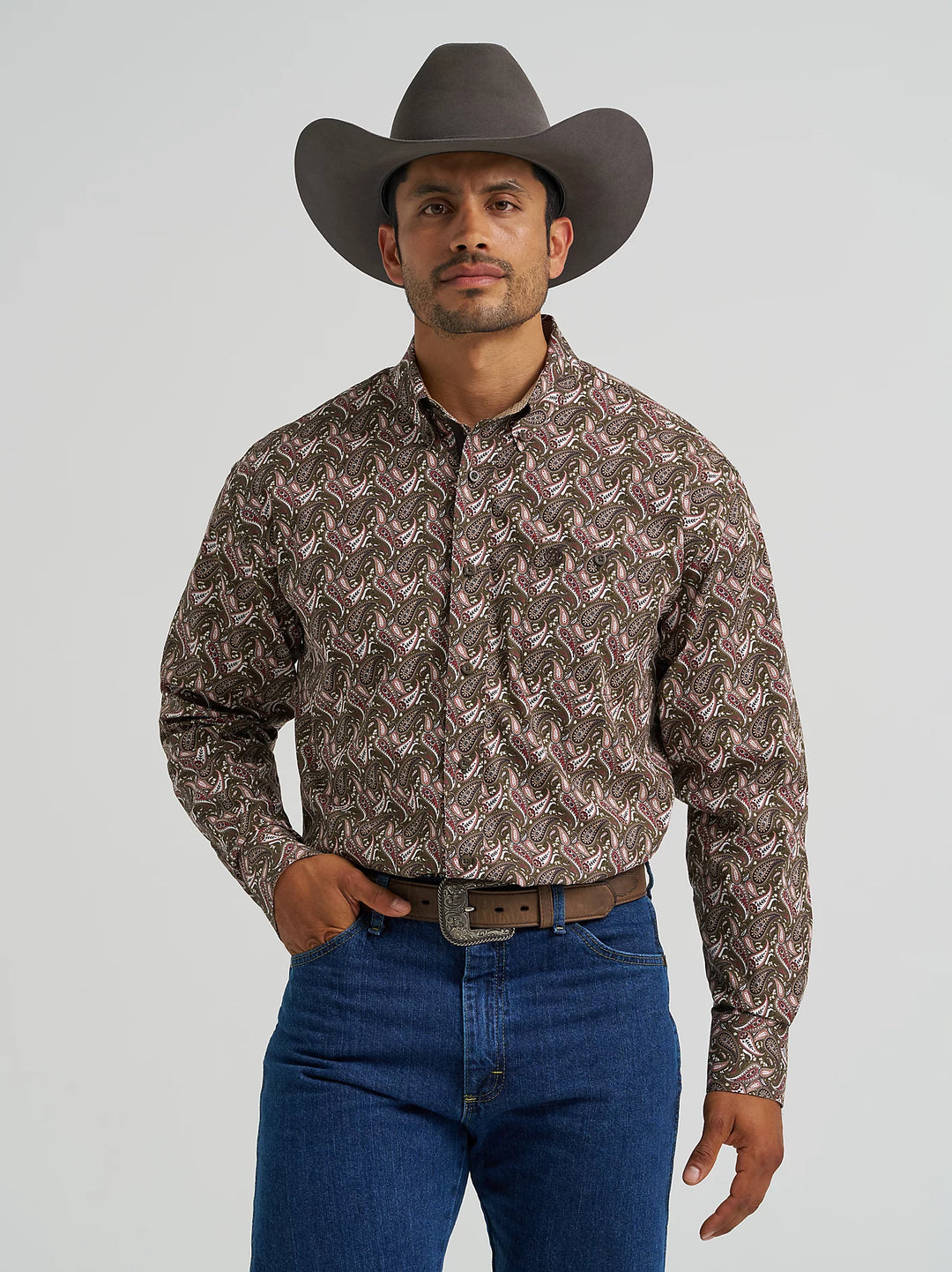 Wrangler Men's One Pocket LS Shirt - George Strait Collection