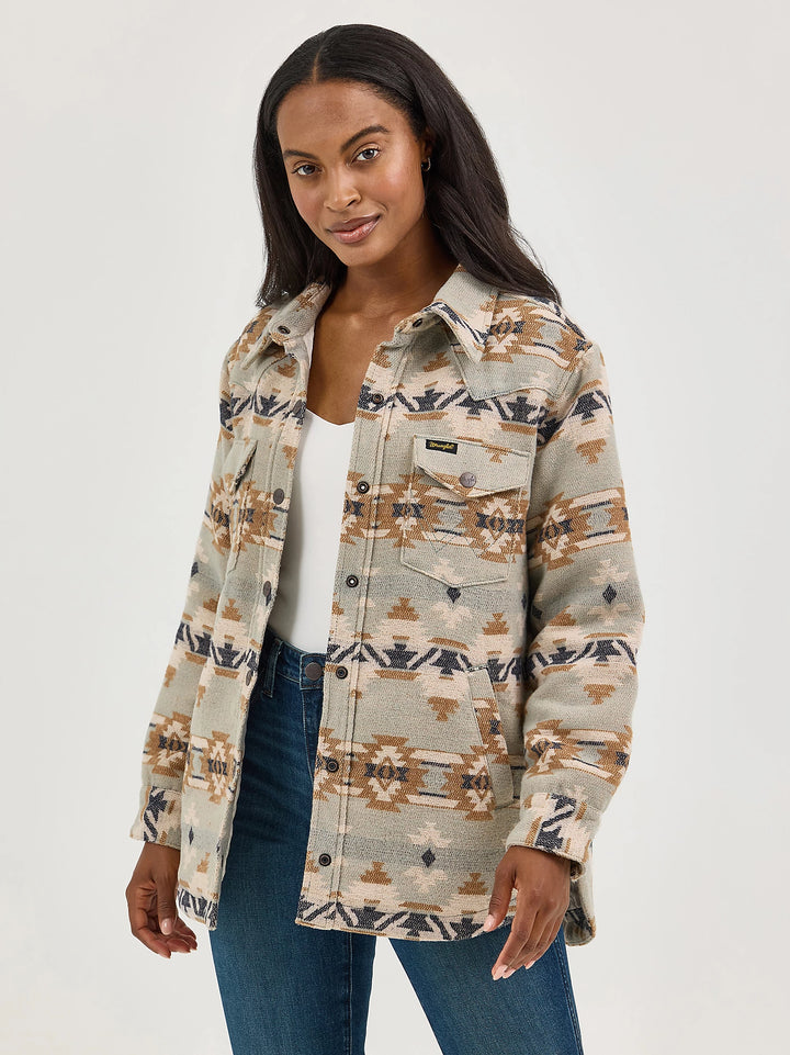 Wrangler Women's Aztec Jacquard Shacket