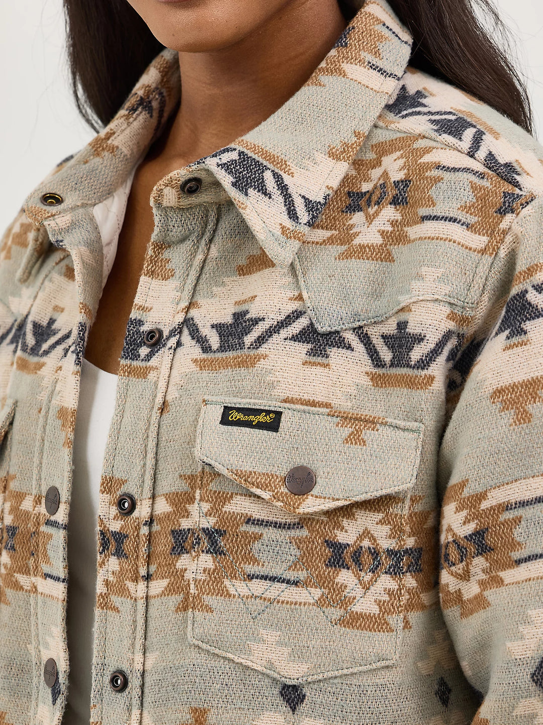 Wrangler Women's Aztec Jacquard Shacket
