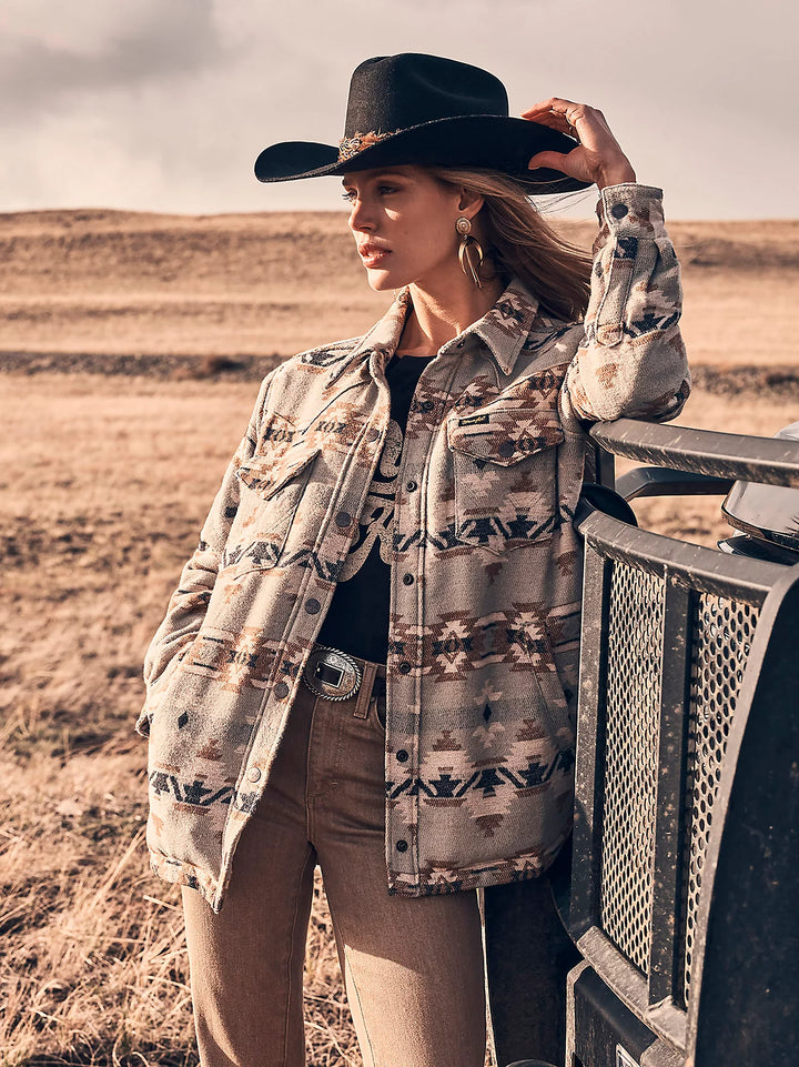 Wrangler Women's Aztec Jacquard Shacket