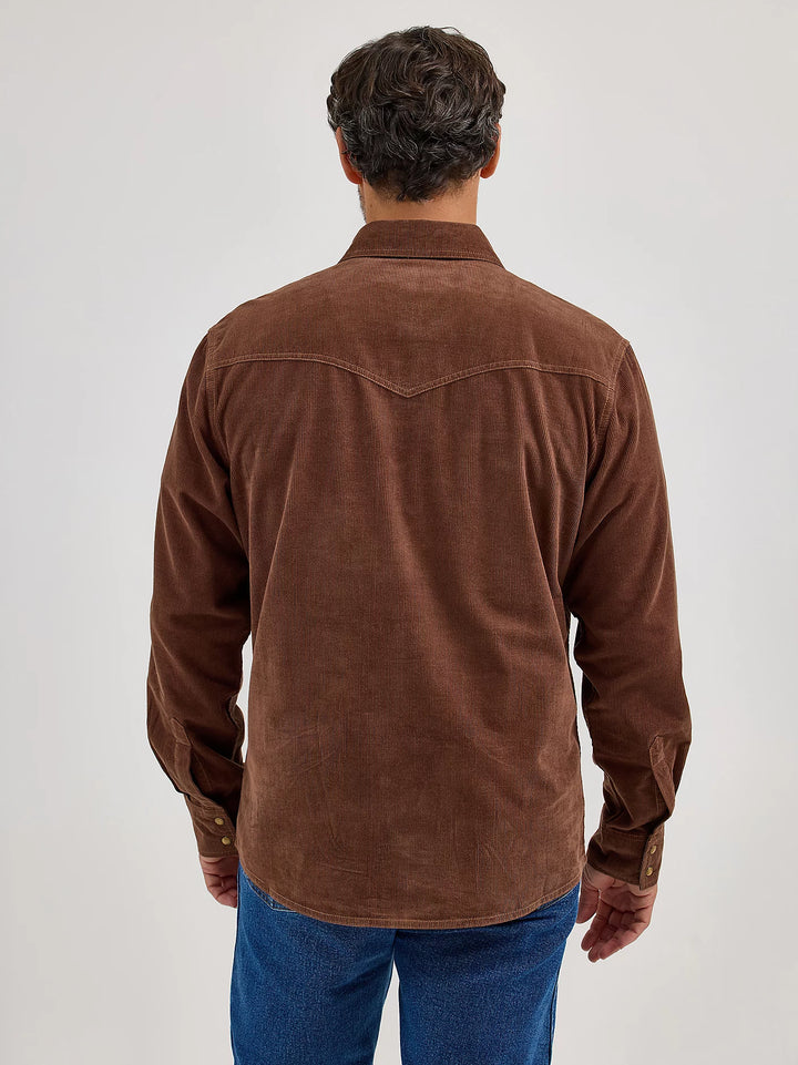 Wrangler Men's Retro Western Snap Corduroy Shirt