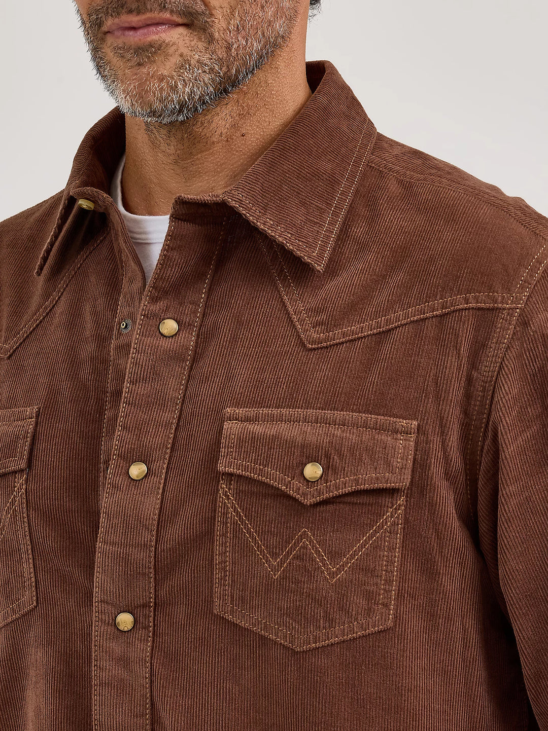 Wrangler Men's Retro Western Snap Corduroy Shirt