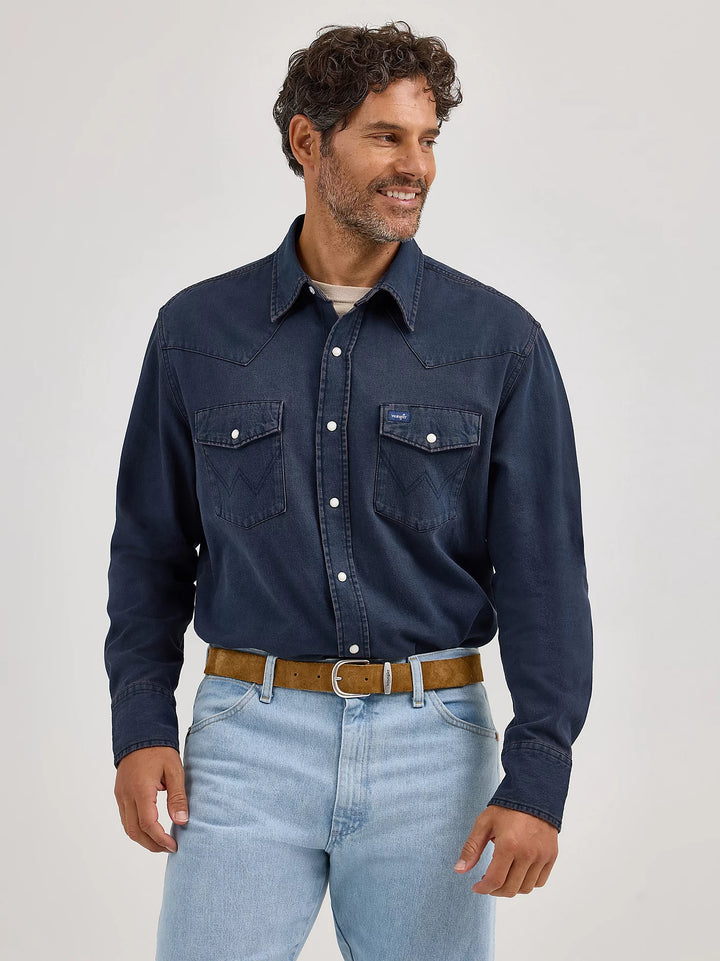 Wrangler Men's Vintage Inspired Western LS Workshirt