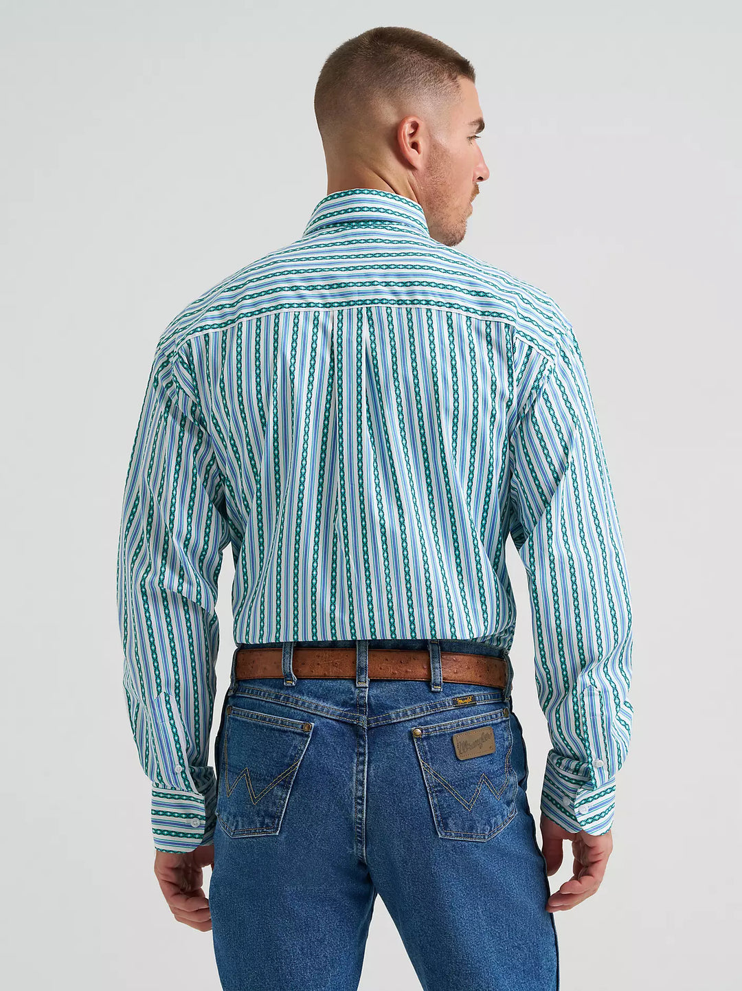 Wrangler Men's George Strait One Pocket Long Sleeve Shirt