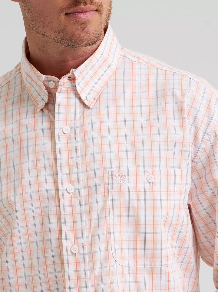 Wrangler Men's George Strait One Pocket Long Sleeve Shirt