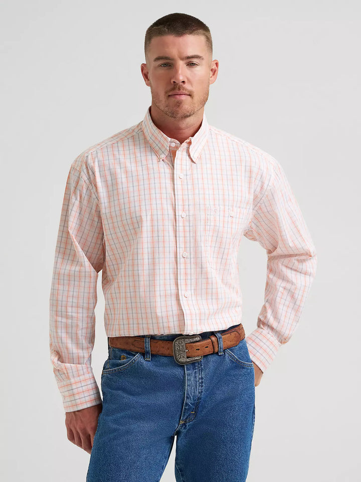 Wrangler Men's George Strait One Pocket Long Sleeve Shirt