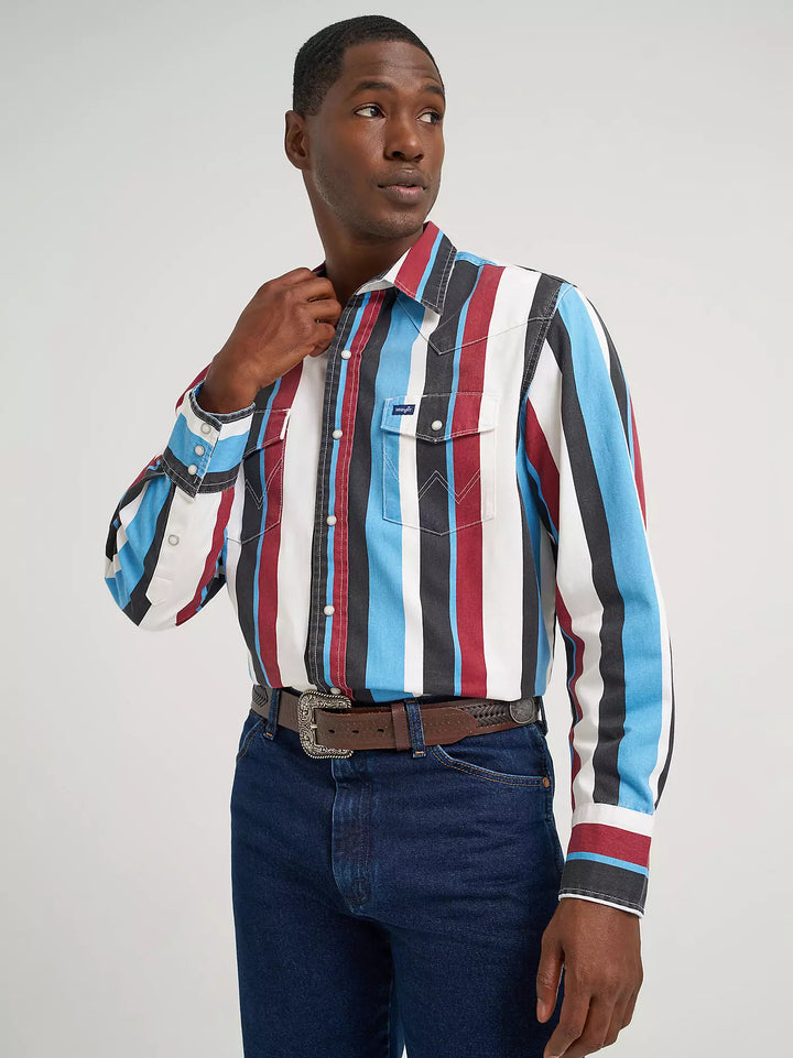 Wrangler® Vintage-Inspired Brushpopper Pearl Snap Shirt