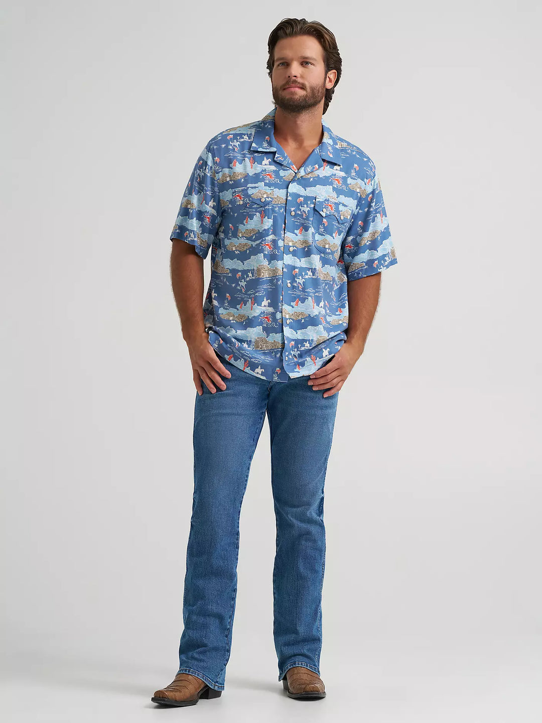 Wrangler Men's Coconut Cowboy Camp Shirt