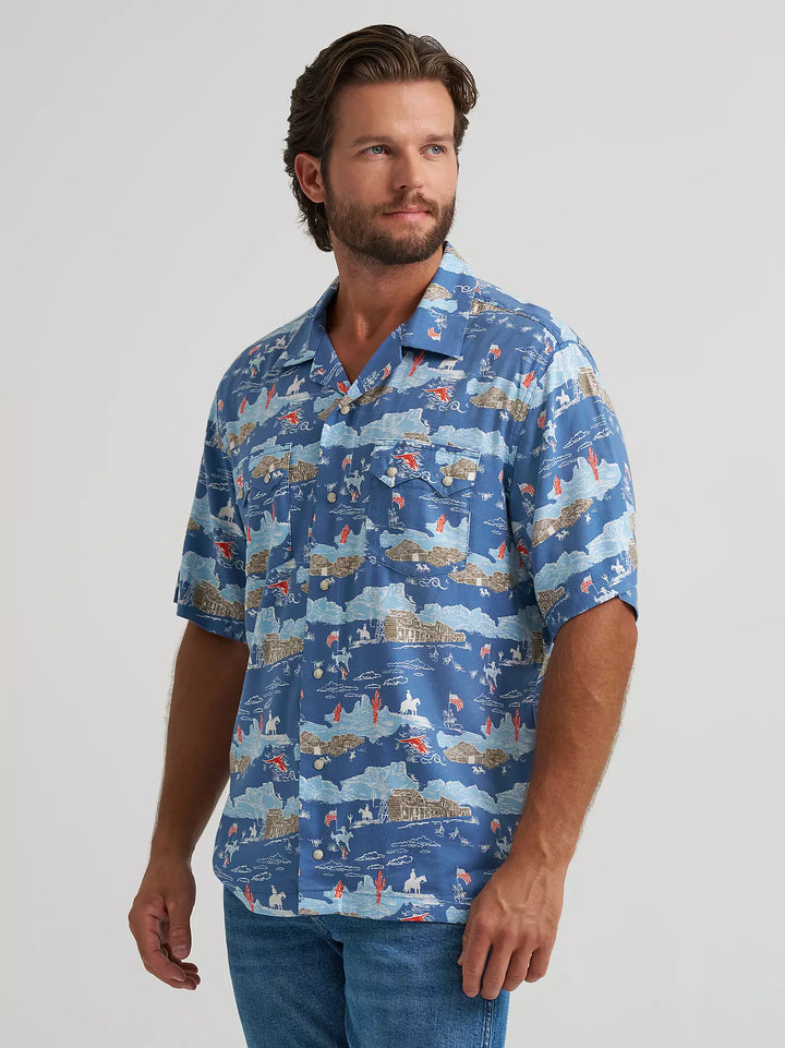 Wrangler Men's Coconut Cowboy Camp Shirt