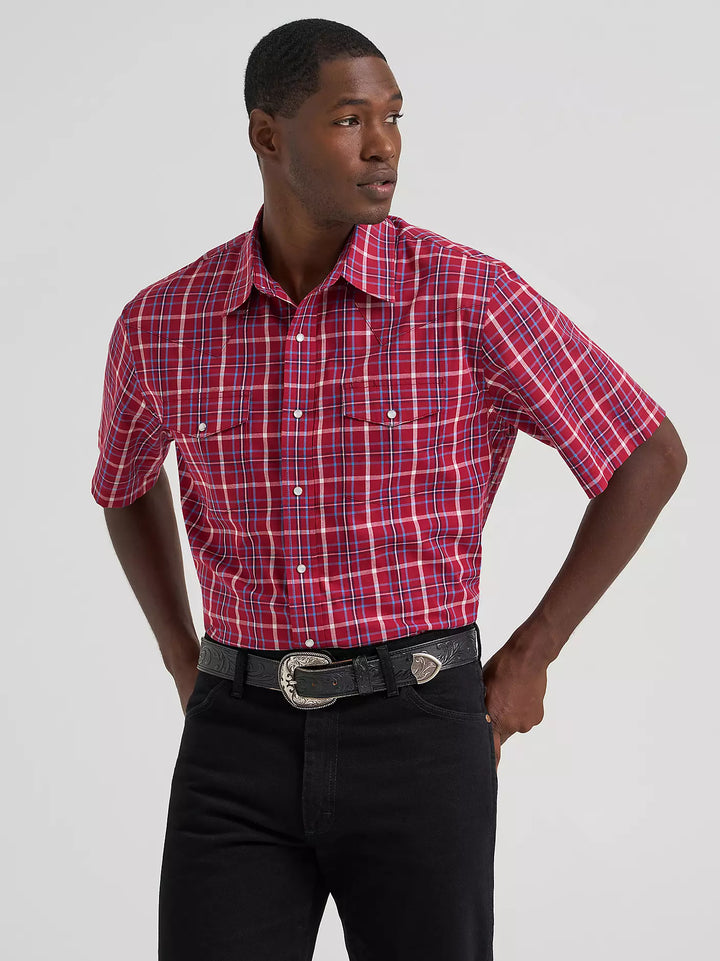 Wrangler Men's Wrinkle Resist SS Western Shirt