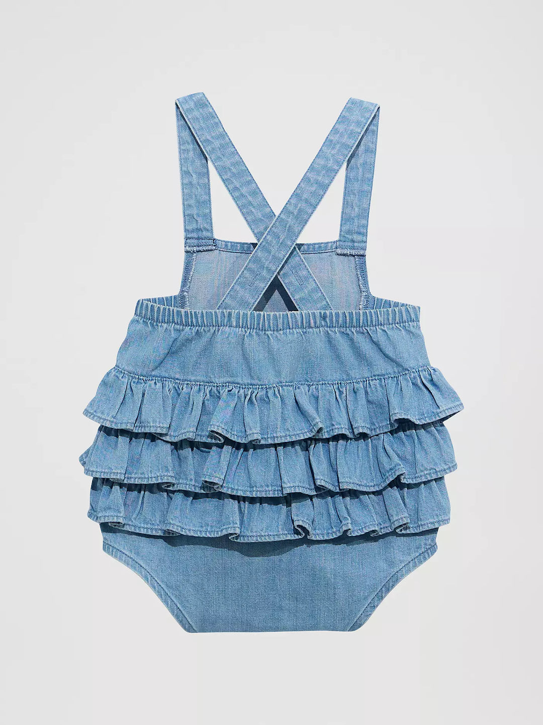 BR Wrangler Baby Girl Denim Ruffle Onesie