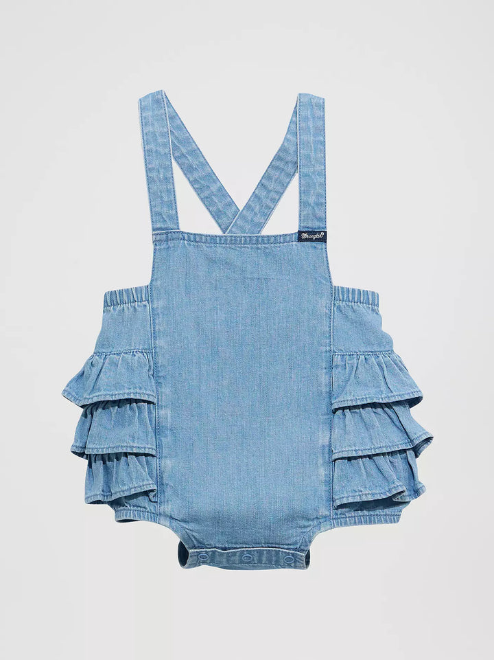 BR Wrangler Baby Girl Denim Ruffle Onesie