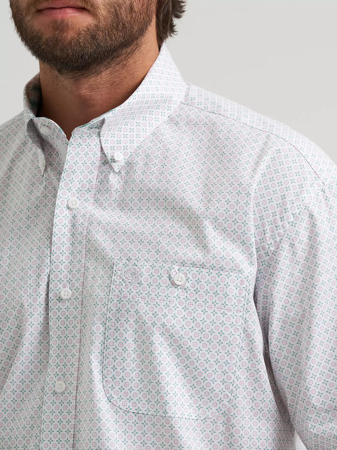 Wrangler Men's George Strait SS One Pocket Button Down Shirt