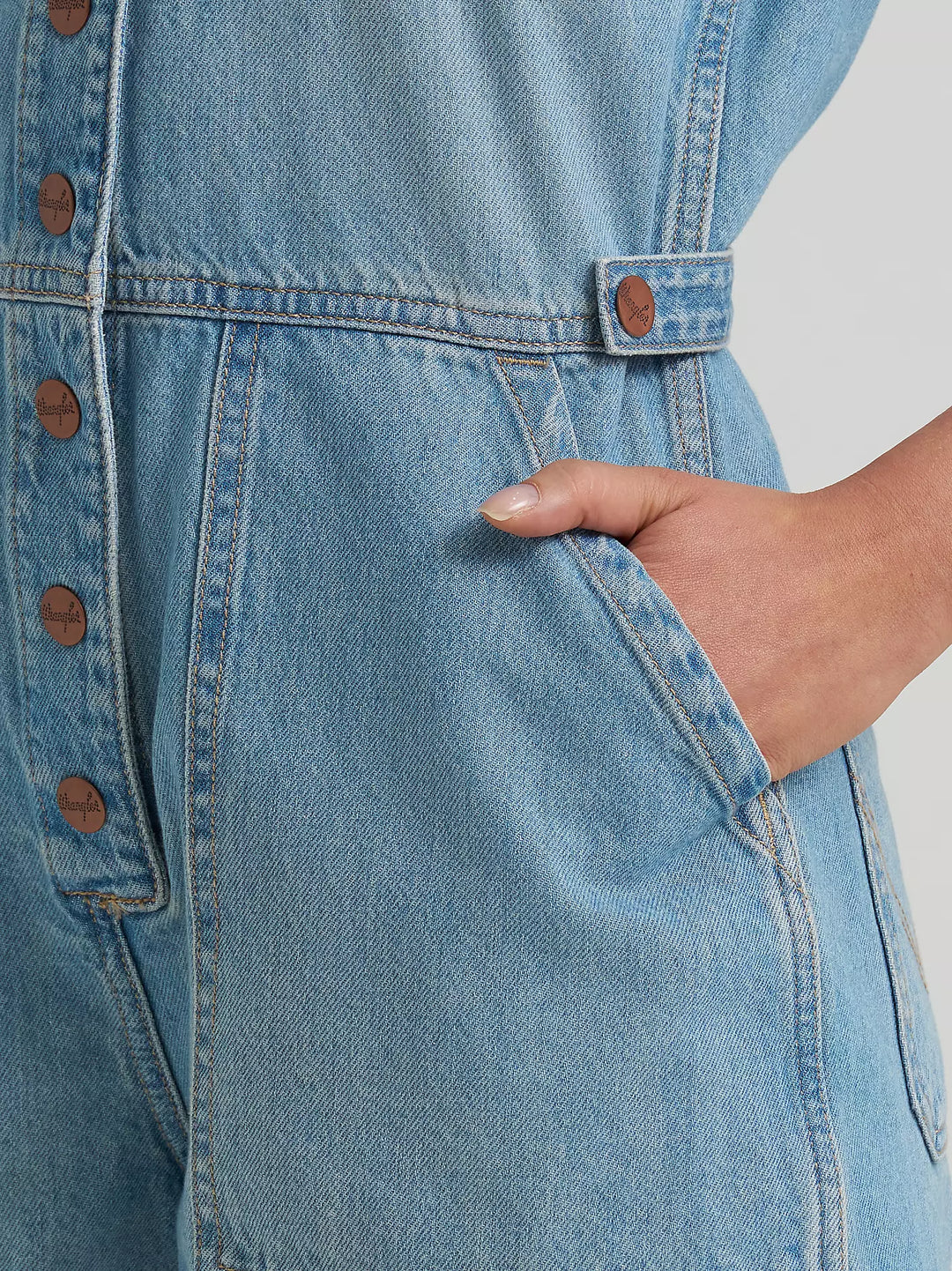 Wrangler Denim Snap Utility Romper