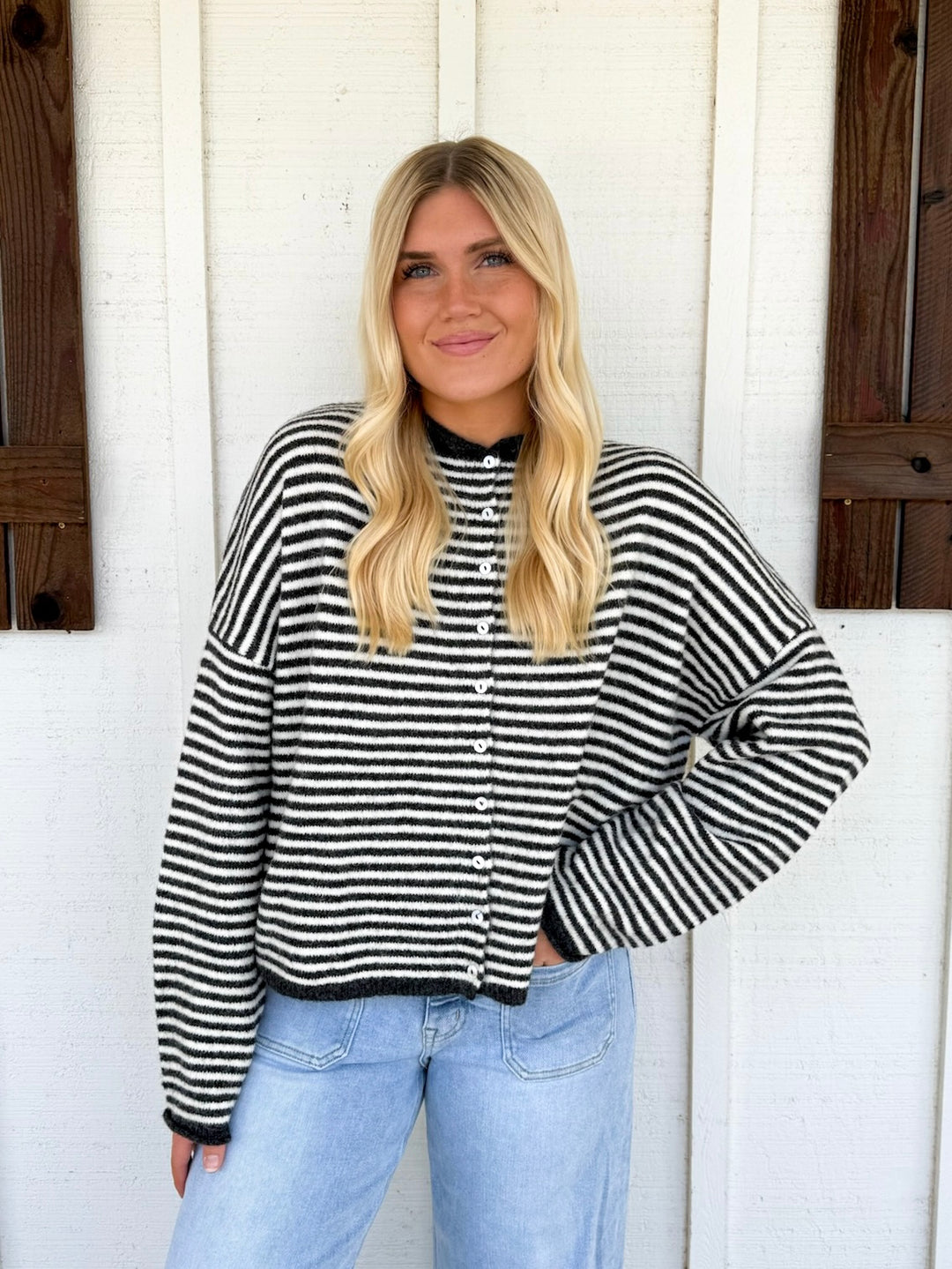 The Piper Striped Cardigan