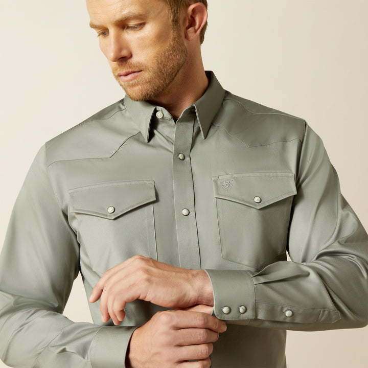 Ariat Men's Solid Twill Fitted LS Shirt