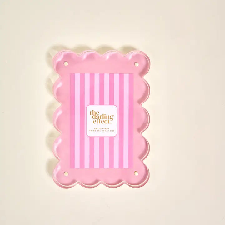 Darling Effect Rectangle Scalloped Acrylic Frame