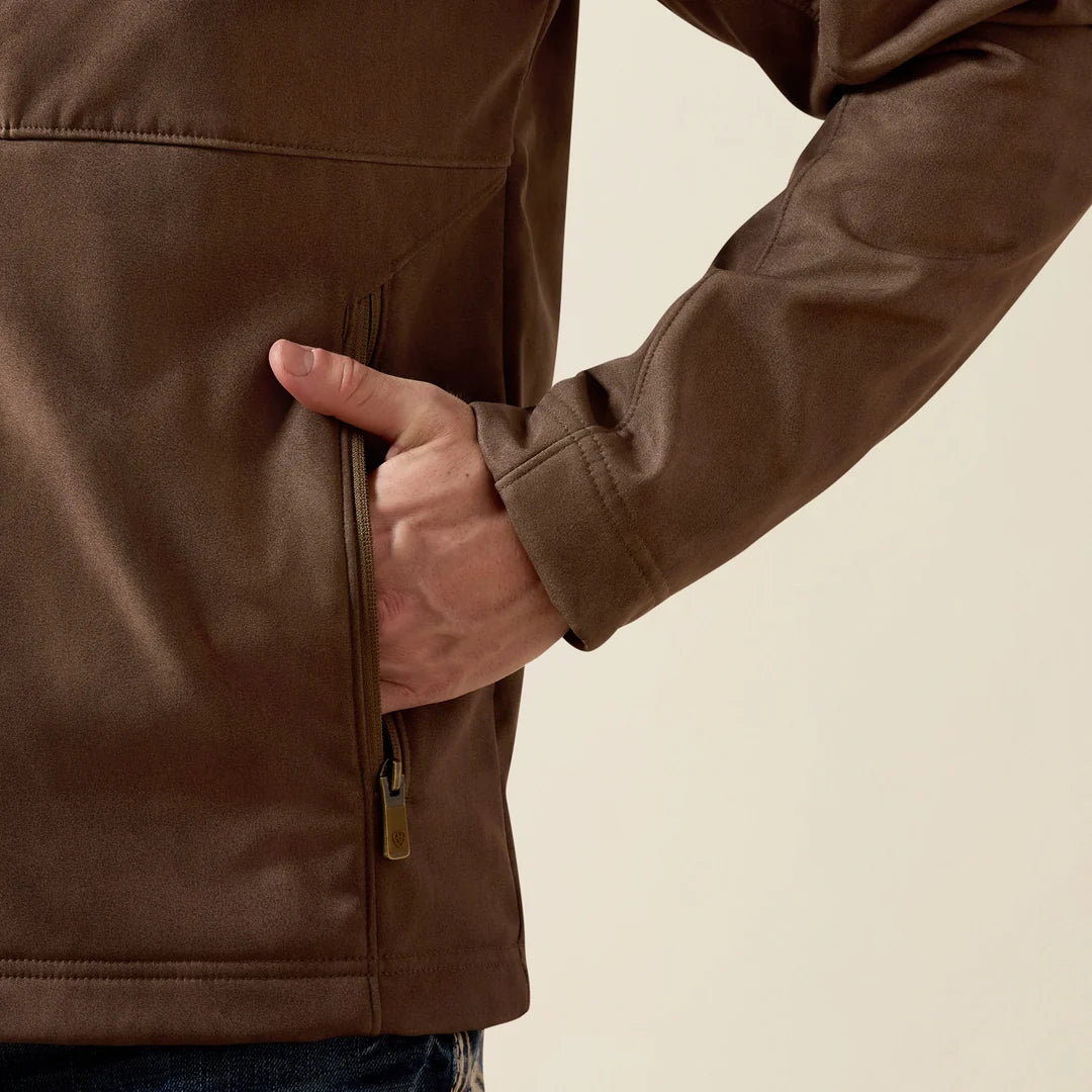 Ariat Men's Vernon Softshell Jacket - Wren Faux Leather