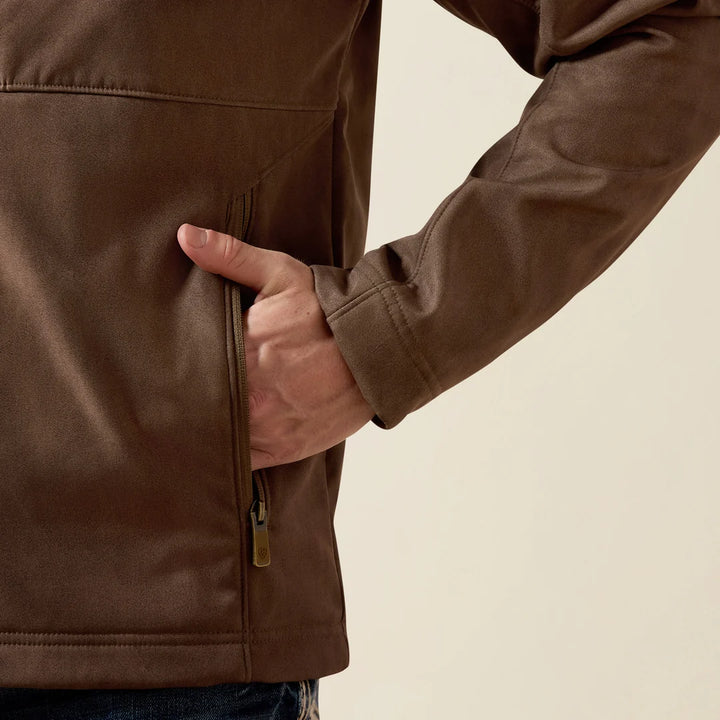 Ariat Men's Vernon Softshell Jacket - Wren Faux Leather