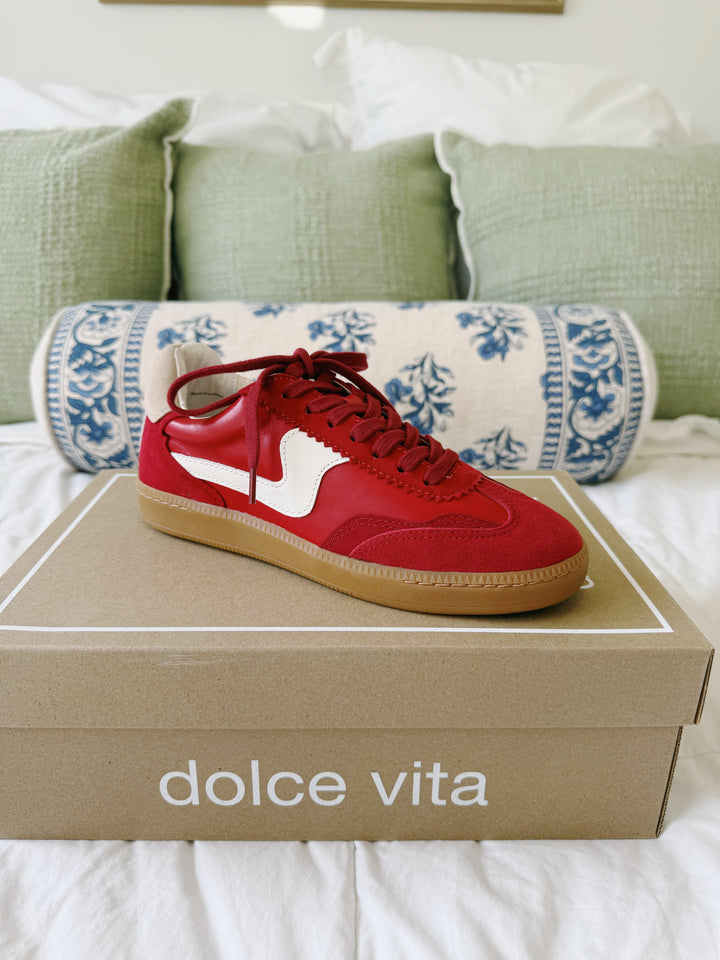 Dolce Vita Notice Sneakers - Crimson Suede