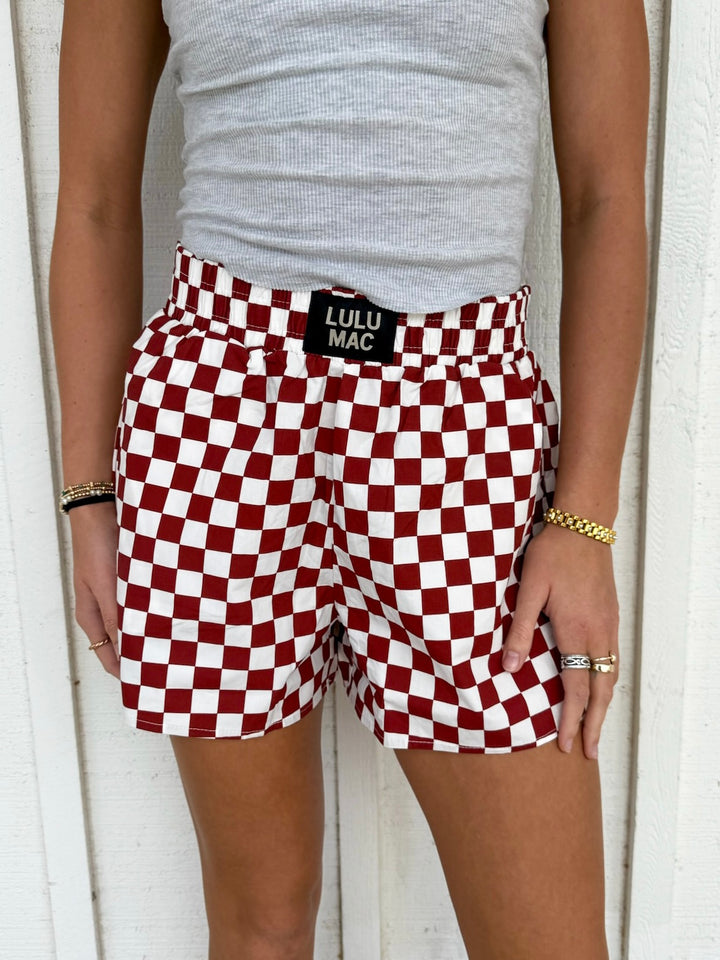 Lulu Mac Checkered Boxer Shorts